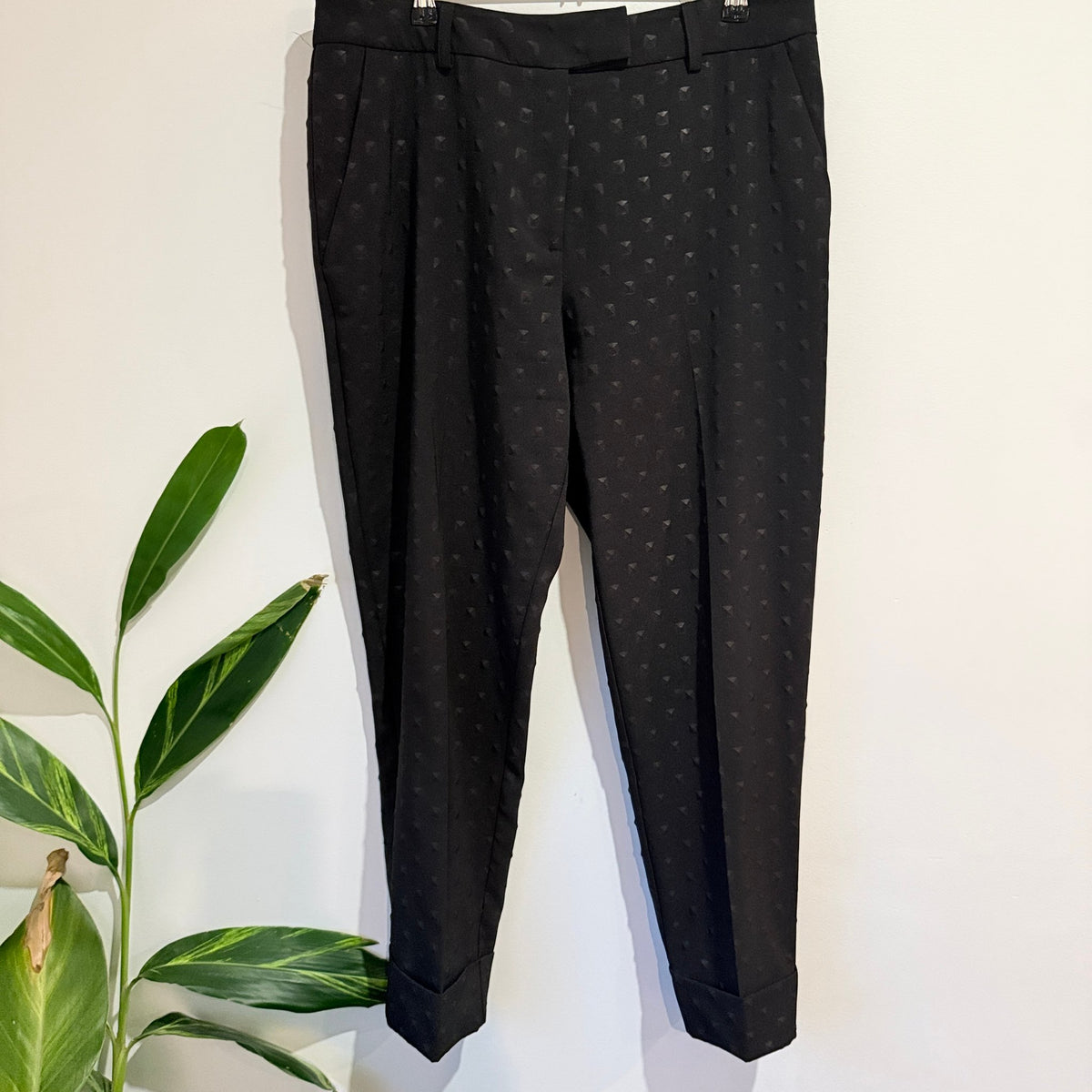 Taylor (NZ) Size 12 Jacquard Cuffed Tailored Trousers