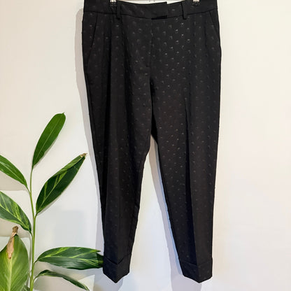 Taylor (NZ) Size 12 Jacquard Cuffed Tailored Trousers