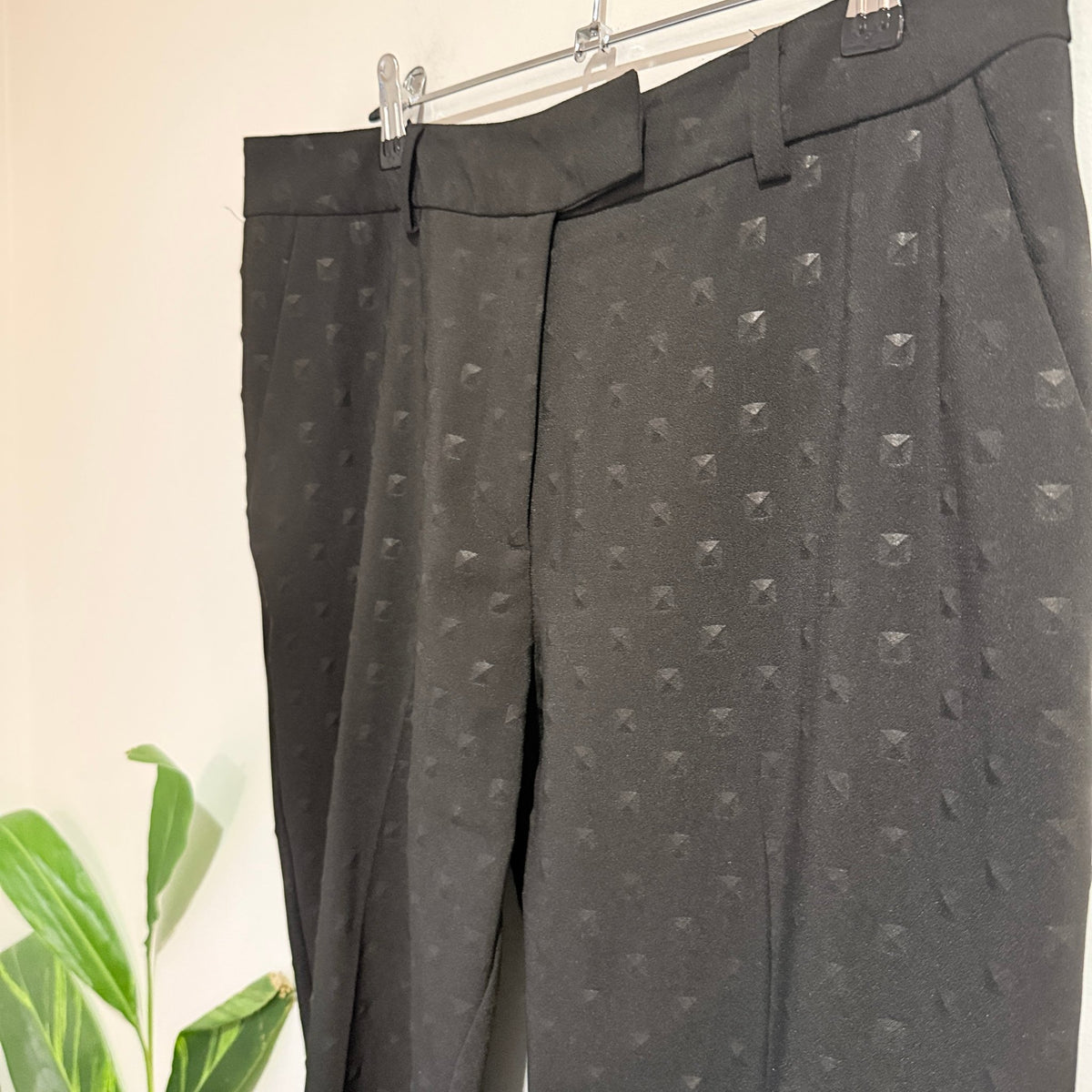 Taylor (NZ) Size 12 Jacquard Cuffed Tailored Trousers