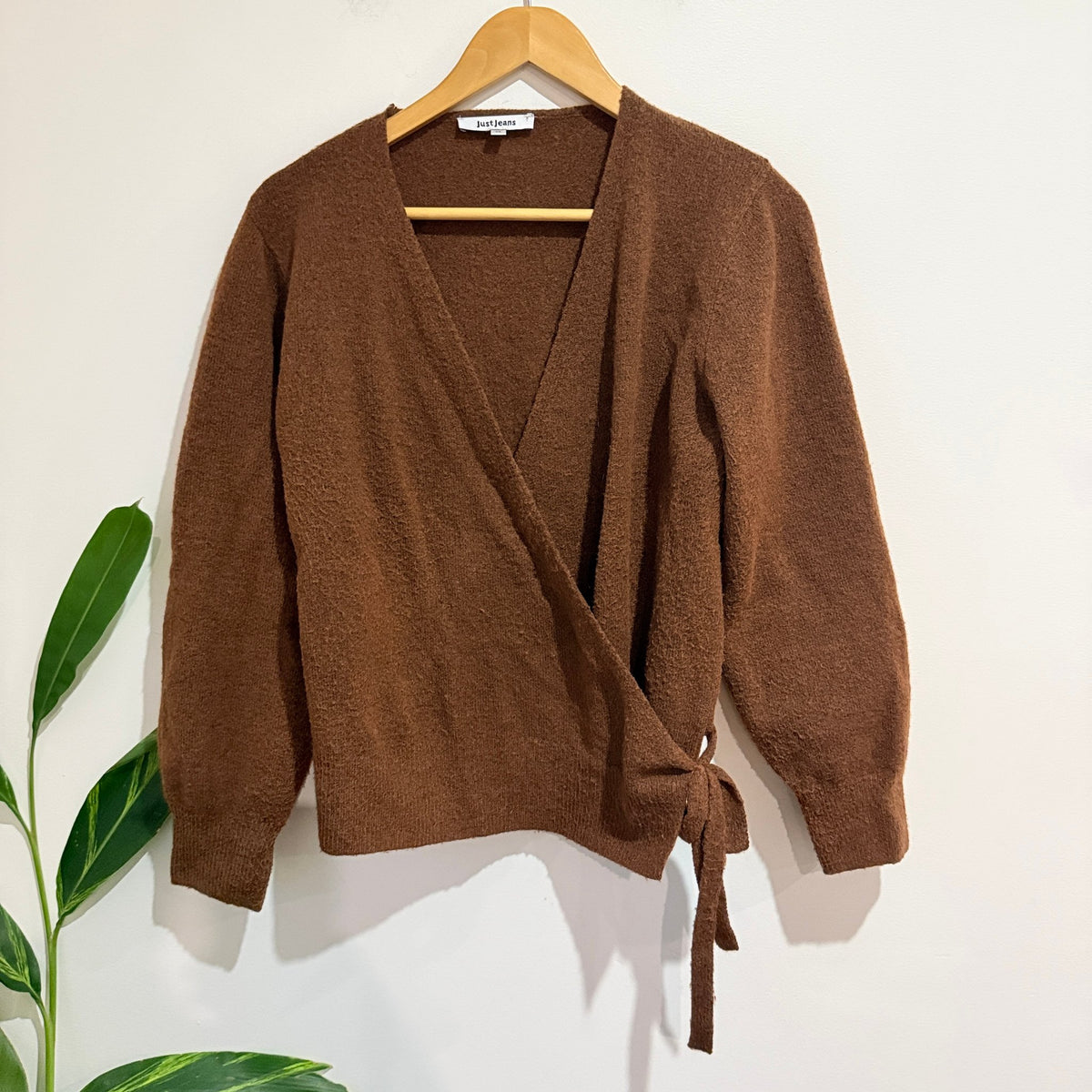 Just Jeans Size 14 Wrap Tie Knit Cardigan