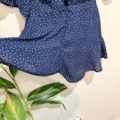 Paper Heart Size 8 Spot Print Flutter Sleeve Playsuit