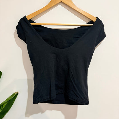 Glassons Size S Scoop Back Cap Sleeve Fitted Top