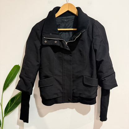 G2 Black Label Size 38 | U/Arm to U/Arm 44cm Wool Blend Rib Trim Jacket