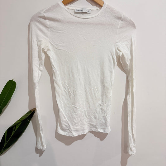 Glassons Size S Long Sleeve Fitted Crew Top