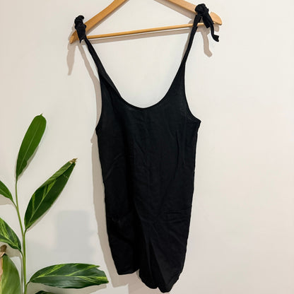 Supré Size 6 Linen Blend Tie Strap Playsuit