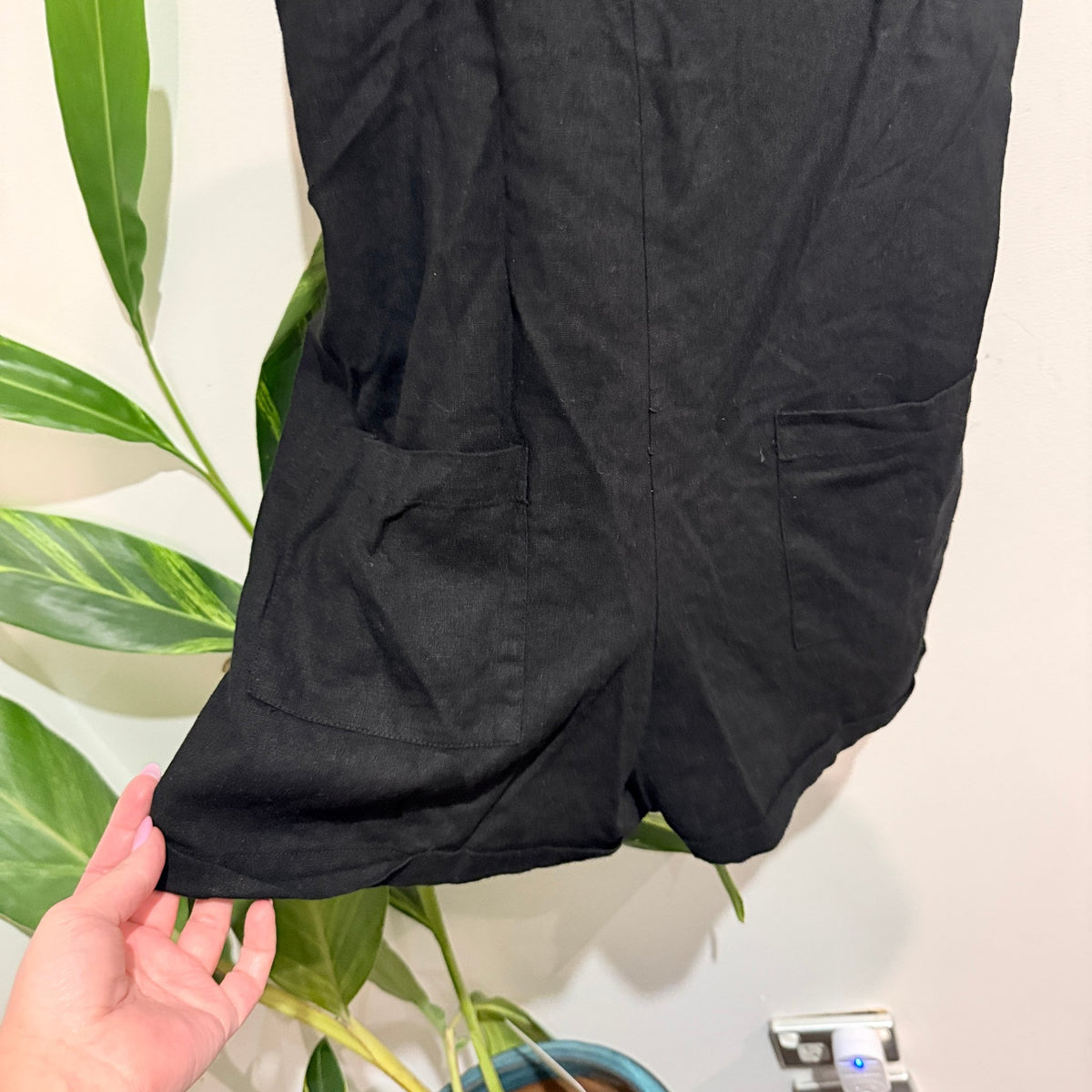 Supré Size 6 Linen Blend Tie Strap Playsuit