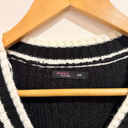 Marisa Atitude Size XS Cable Knit Cropped Cardigan