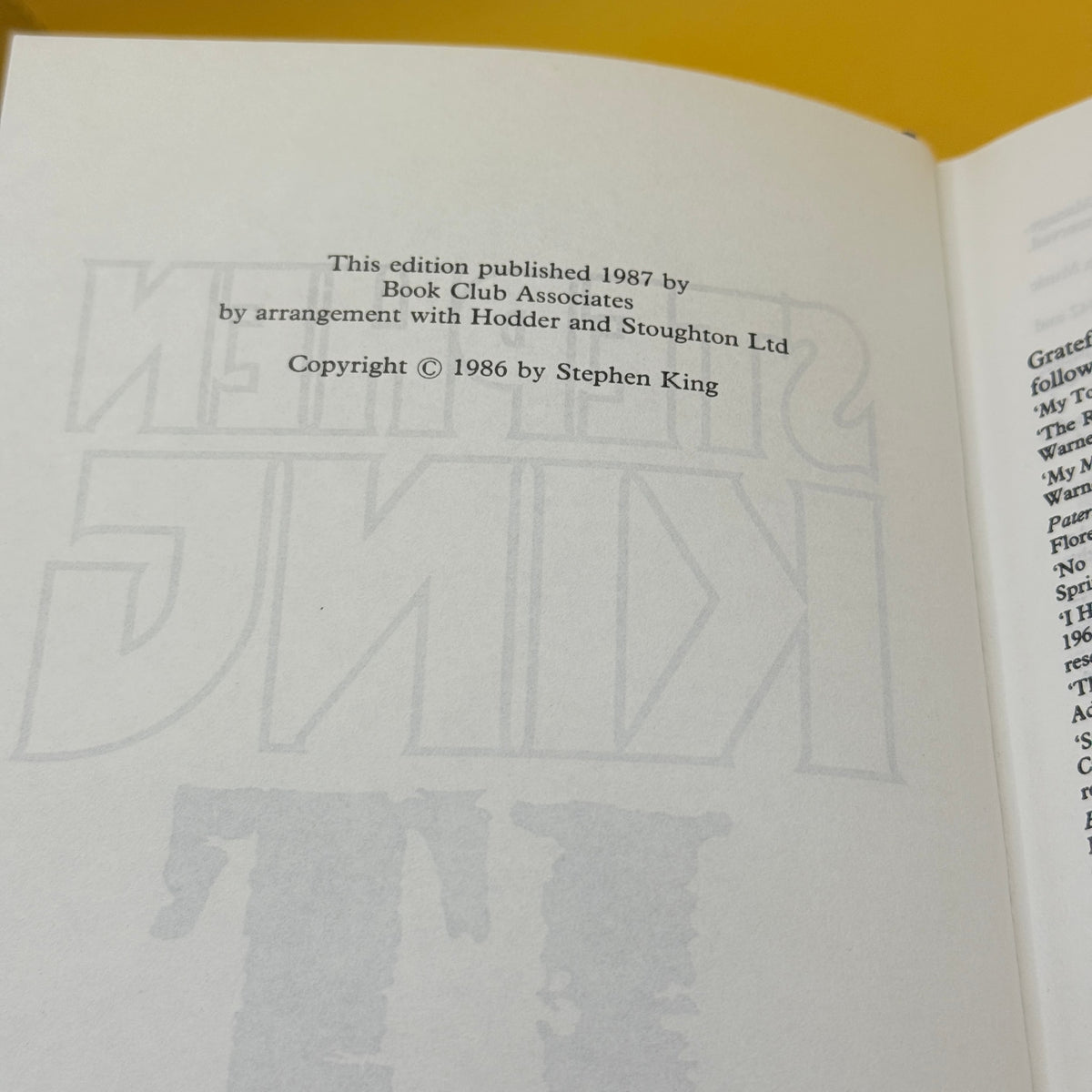 It by Stephen King (1987)