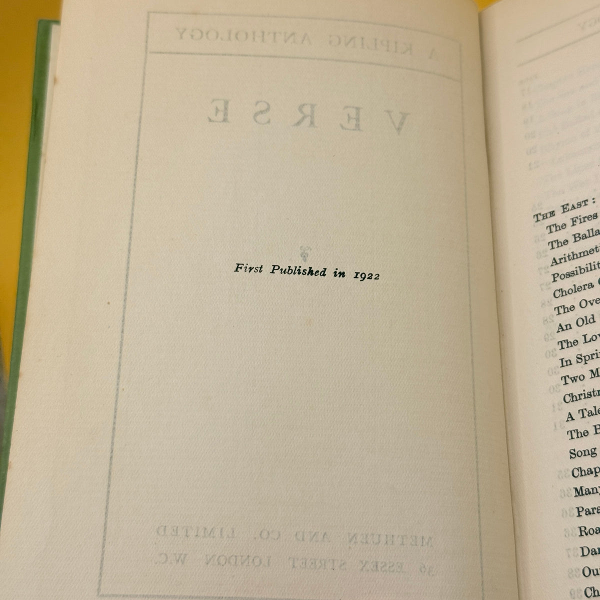 A Kipling Anthology: Verse by Rudyard Kipling (1922)