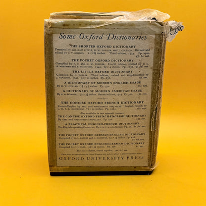 The Concise Oxford Dictionary of Current English, Fourth Edition by H. W. Fowler and F. G. Fowler (1956)