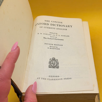 The Concise Oxford Dictionary of Current English, Fourth Edition by H. W. Fowler and F. G. Fowler (1956)