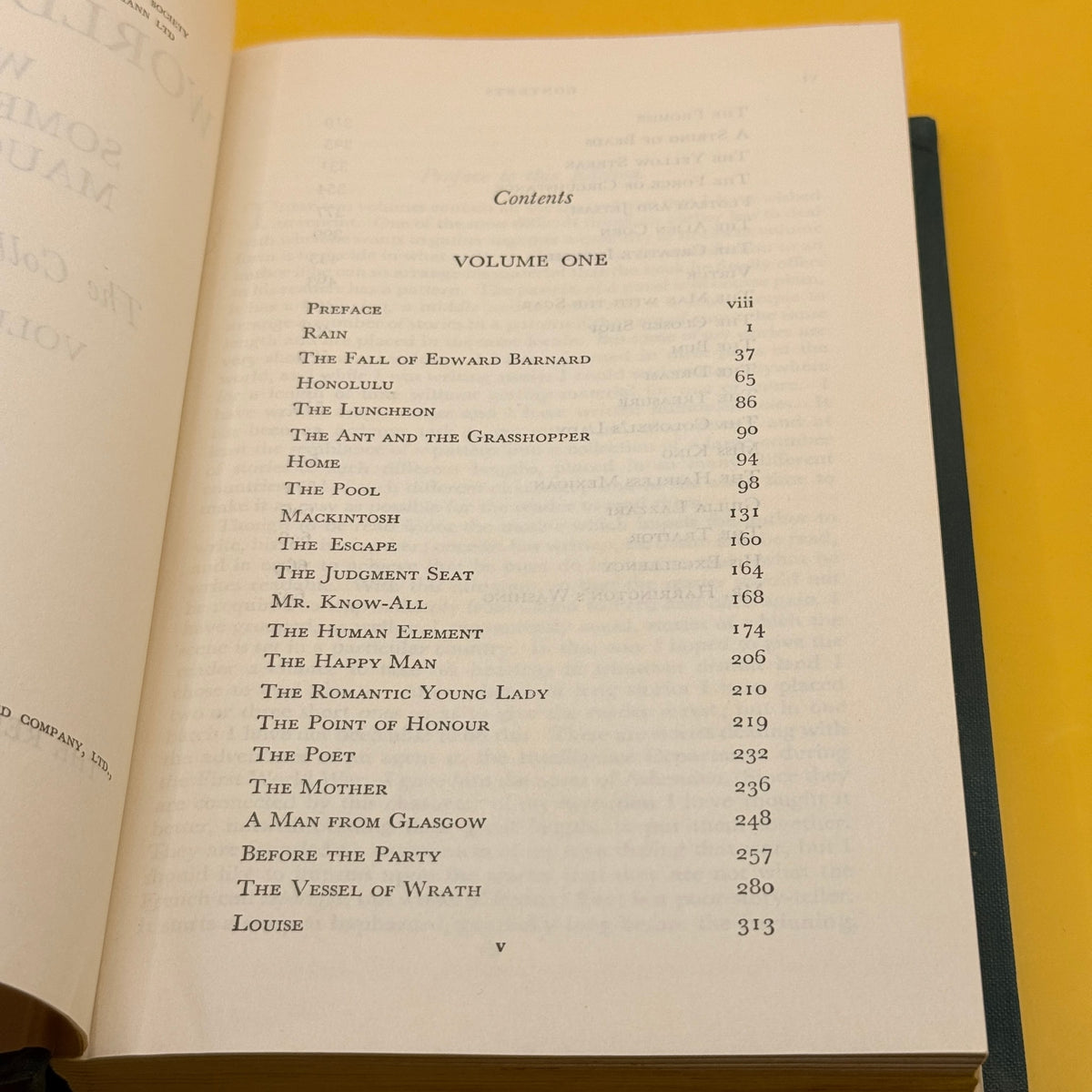 The World Over: The Collected Stories, Volume One by W. Somerset Maugham (1954)