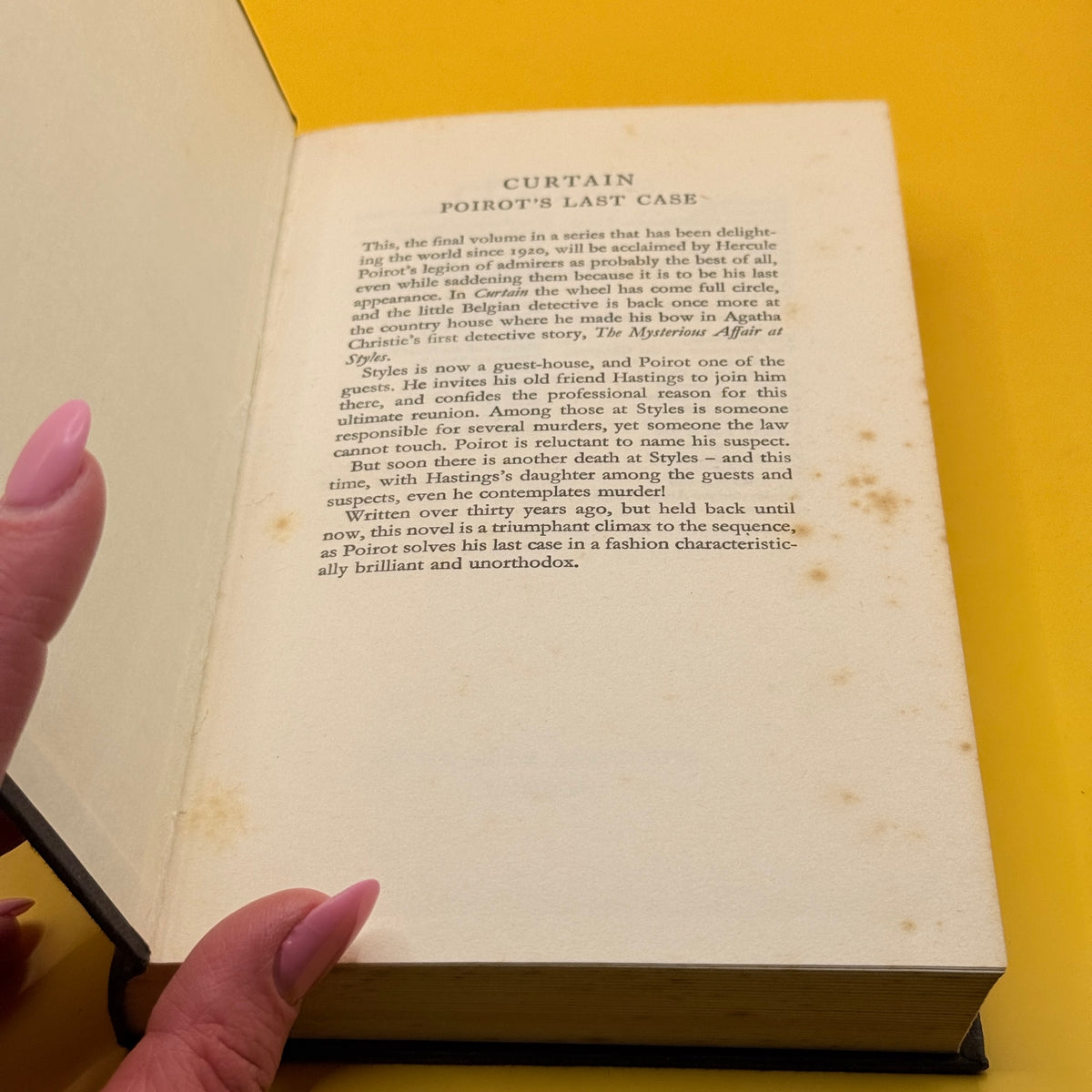 Curtain: Poirot’s Last Case by Agatha Christie (1975)