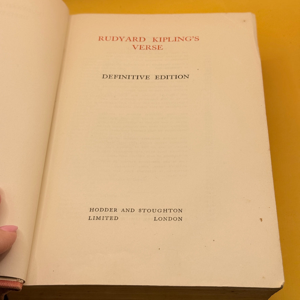 Rudyard Kipling’s Verse: Definitive Edition by Rudyard Kipling