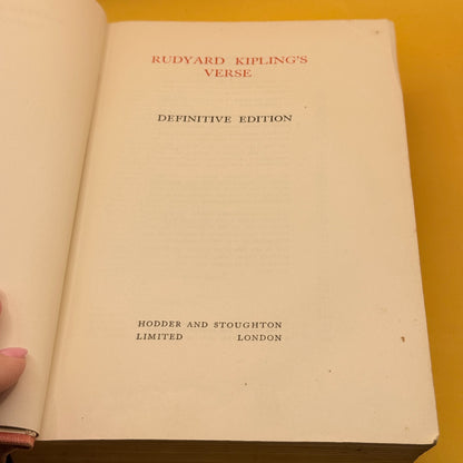 Rudyard Kipling’s Verse: Definitive Edition by Rudyard Kipling