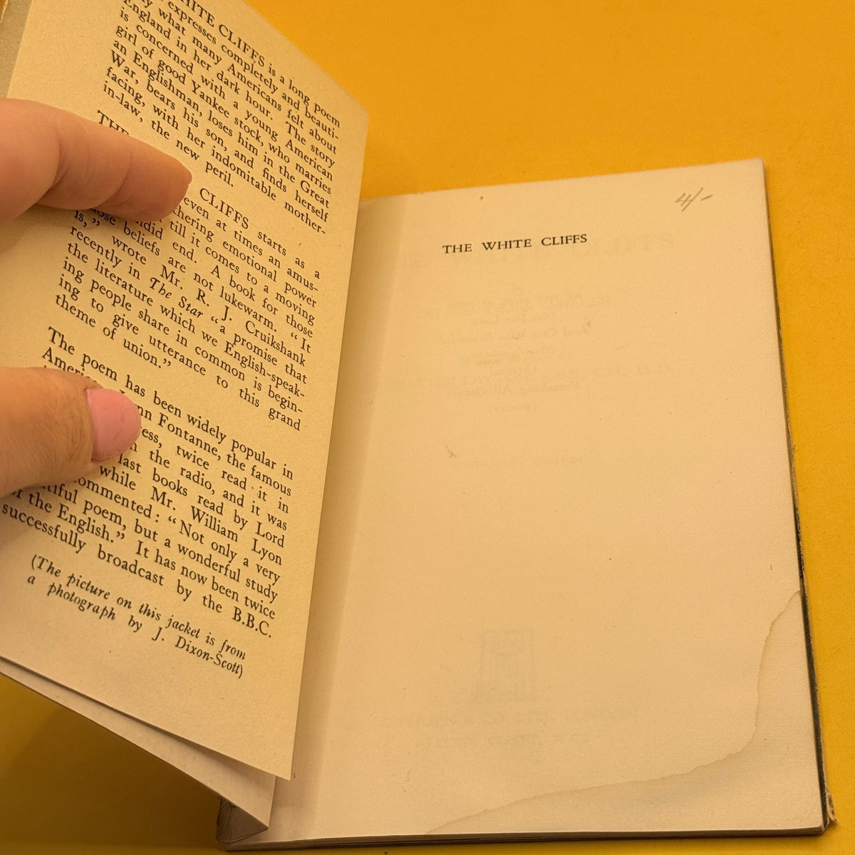 The White Cliffs by Alice Duer Miller