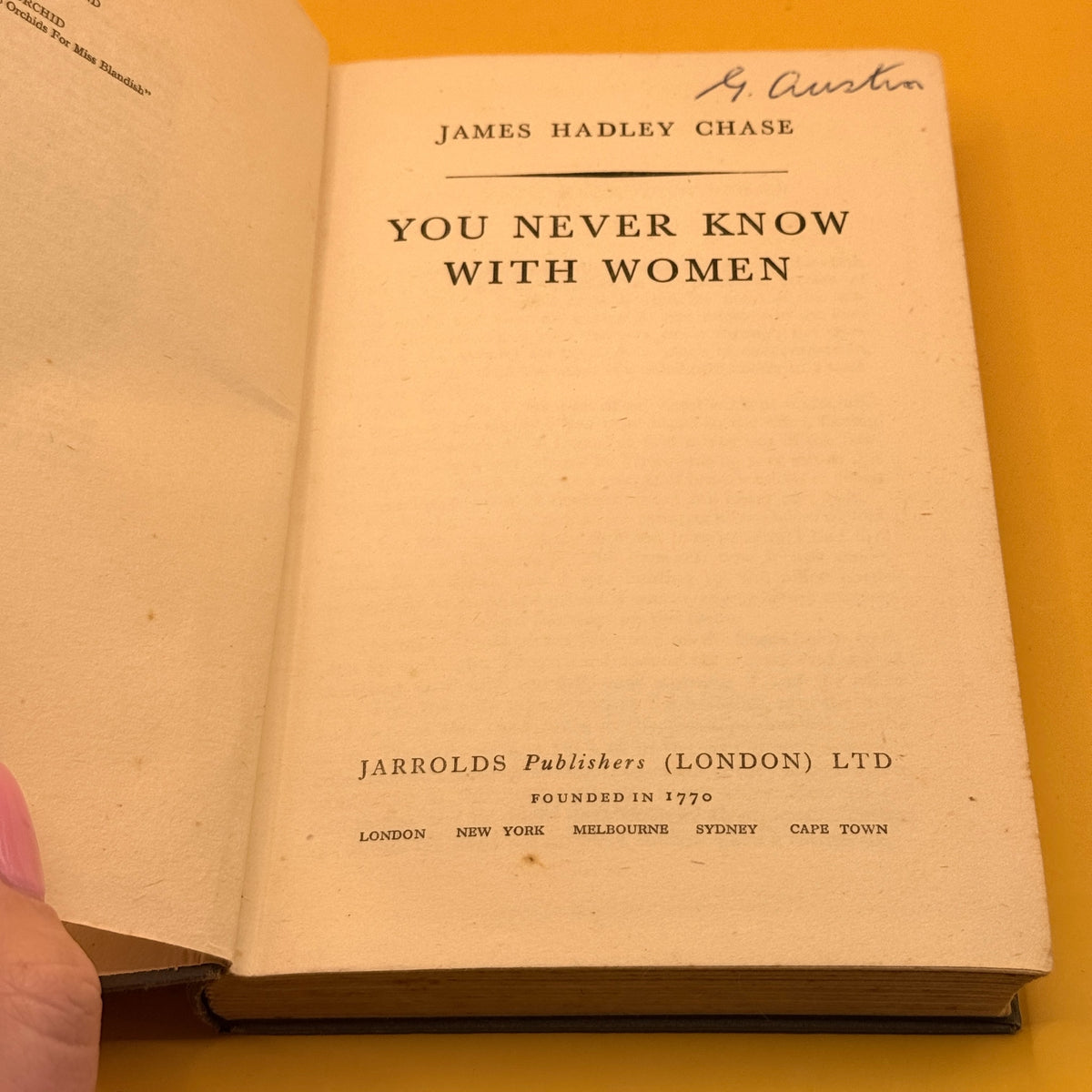 You Never Know with Women by James Hadley Chase