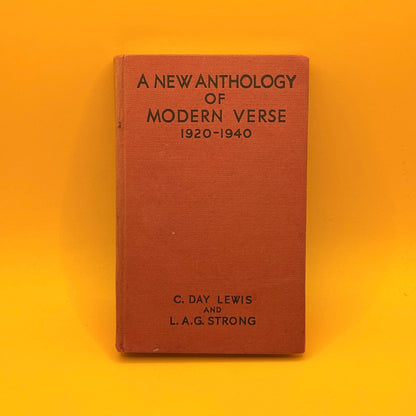 A New Anthology of Modern Verse, 1920–1940 by C. Day Lewis and L. A. G. Strong
