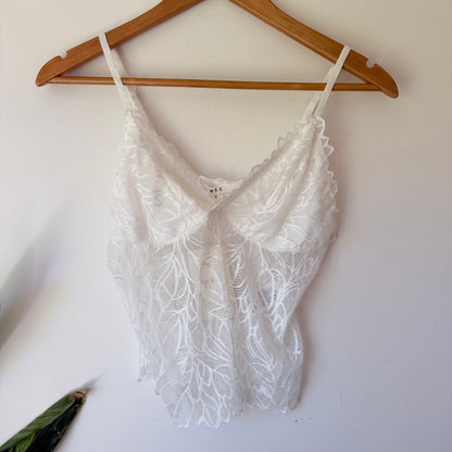 Max White Lace Bralette - Size S
