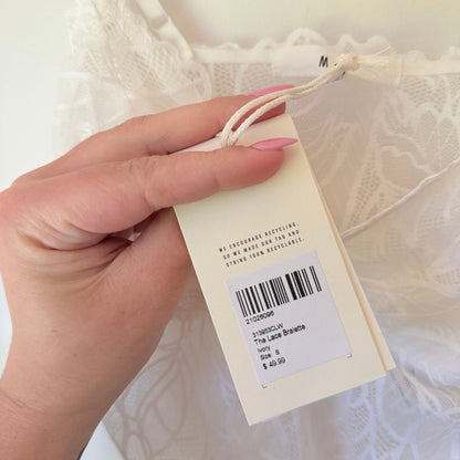Max White Lace Bralette - Size S