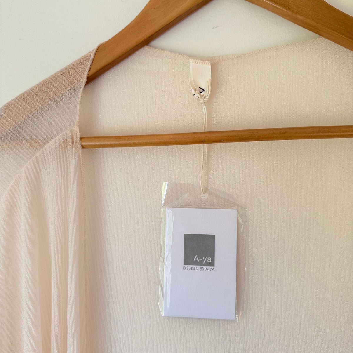 A-ya Cream Sheer Open Front Cardigan - One Size / 88cm u/arm
