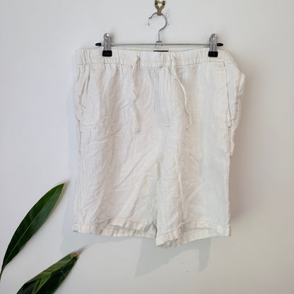 H&M Size 33R Linen Relaxed Fit Drawstring Shorts