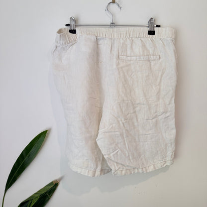 H&M Size 33R Linen Relaxed Fit Drawstring Shorts