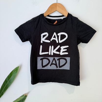 Tilt Kids Size 4 Rad Like Dad Graphic Tee