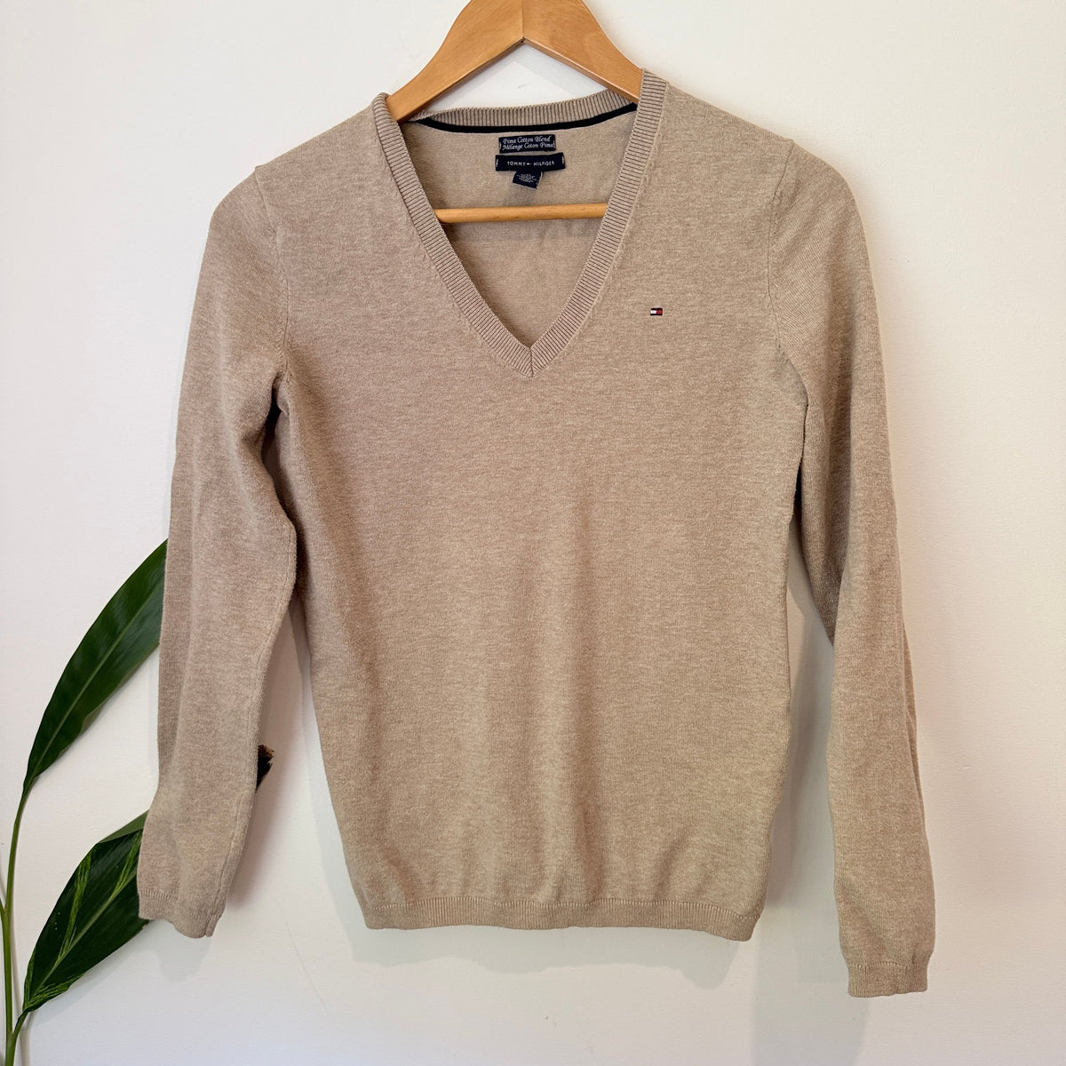 Tommy Hilfiger Size XS Pima Cotton Blend V Neck Jumper
