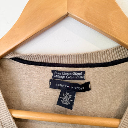 Tommy Hilfiger Size XS Pima Cotton Blend V Neck Jumper