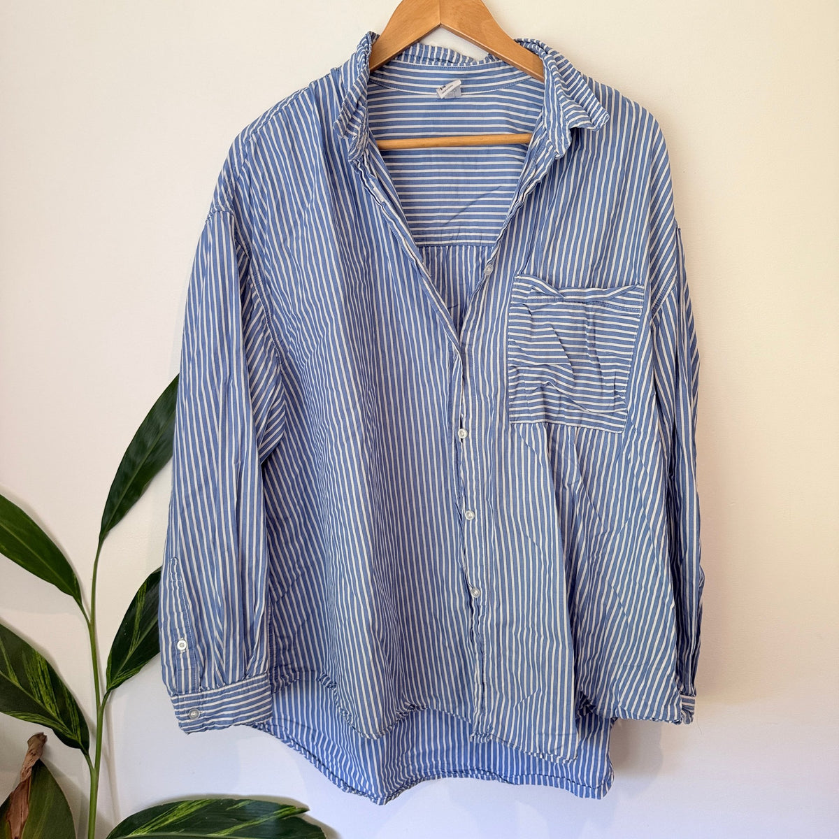 Anko Size 14 Stripe Oversized Cotton Shirt