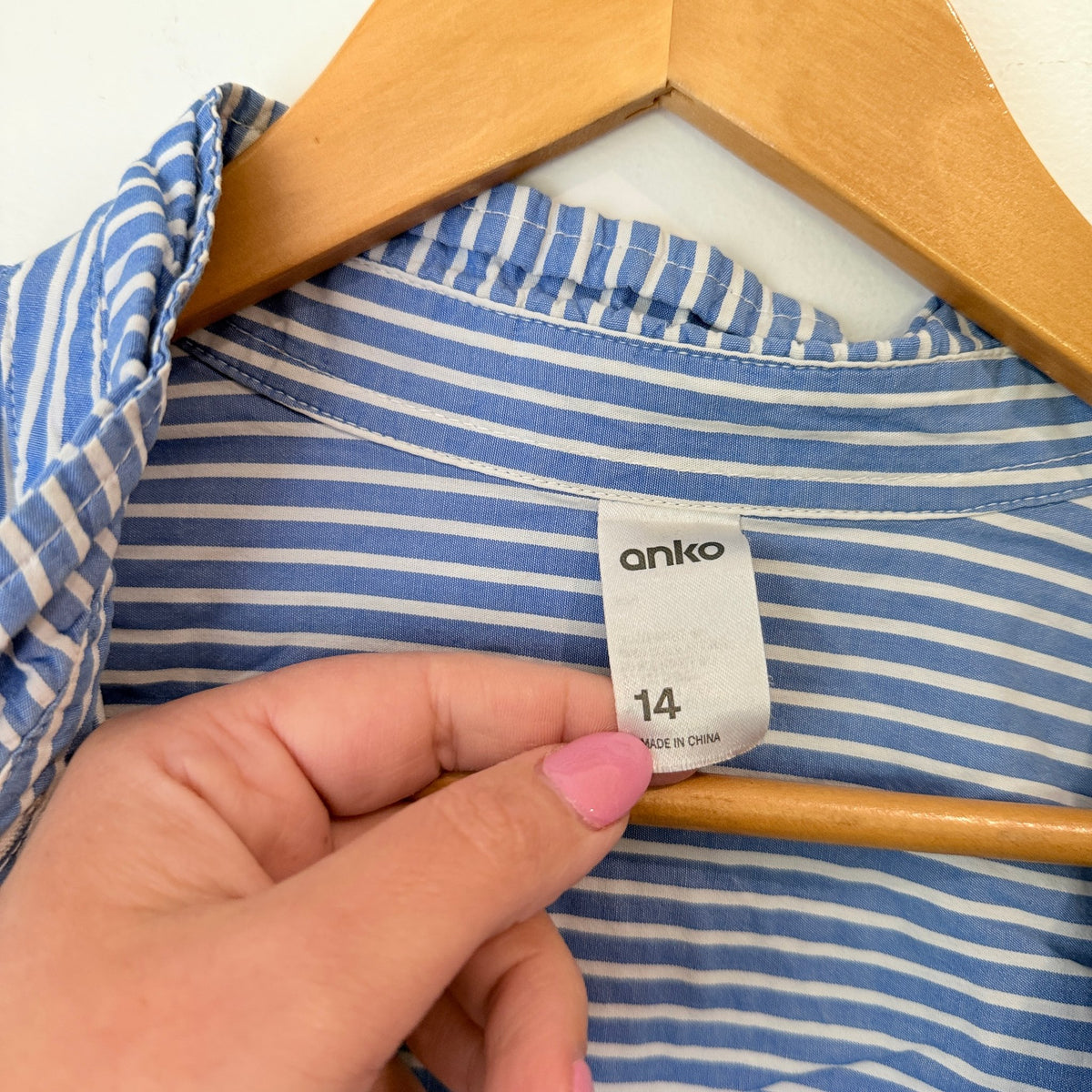 Anko Size 14 Stripe Oversized Cotton Shirt
