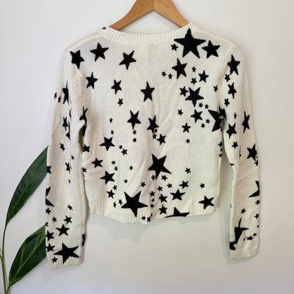 H&M Divided Size XS Star Print Knit Crop Jumper