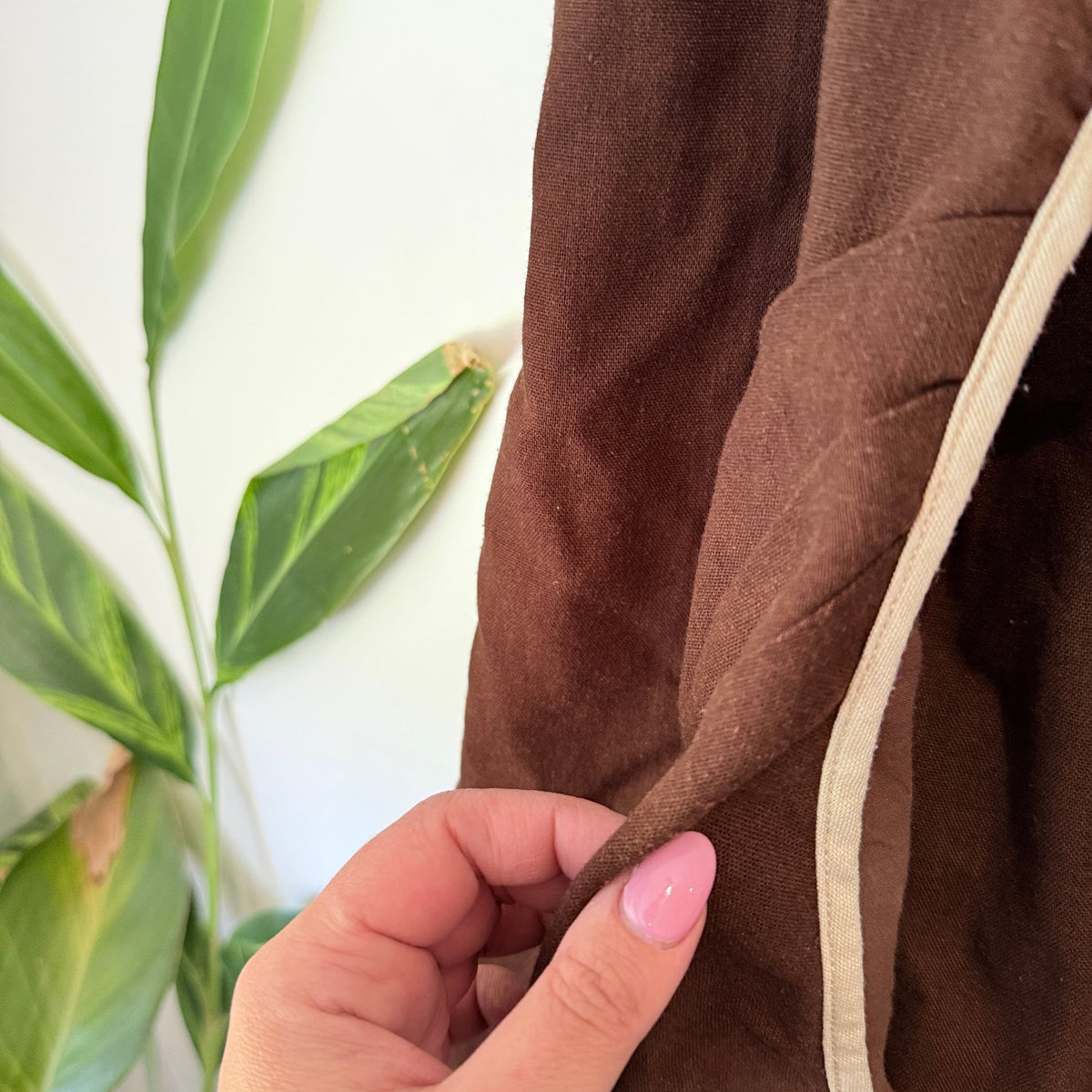 Showpo Size 10 Linen Blend Halter Wrap Mini Dress