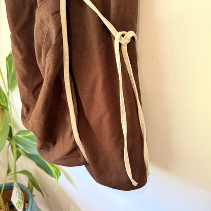 Showpo Size 10 Linen Blend Halter Wrap Mini Dress