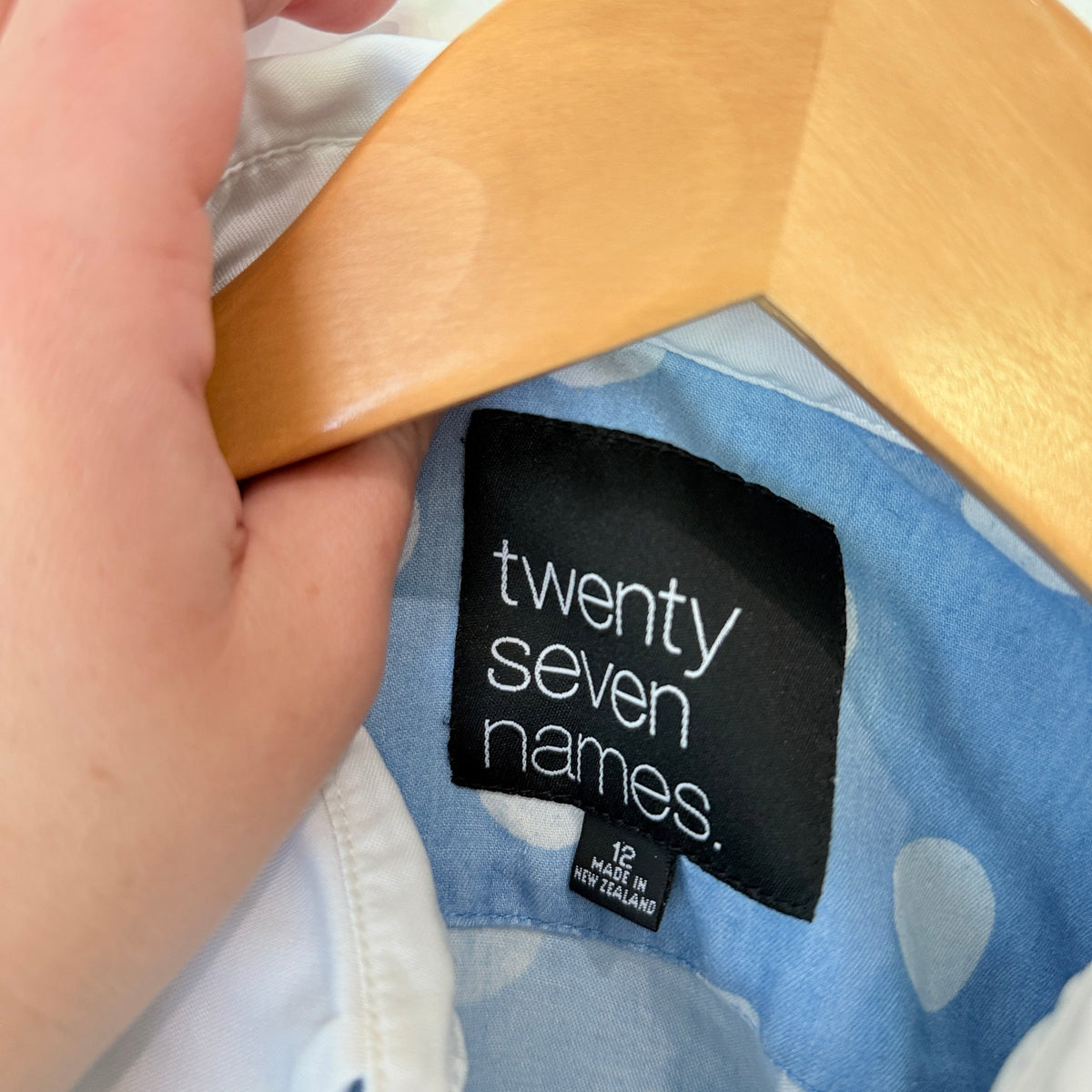 Twenty Seven Names Size 12 Spot Print Peplum Shirt