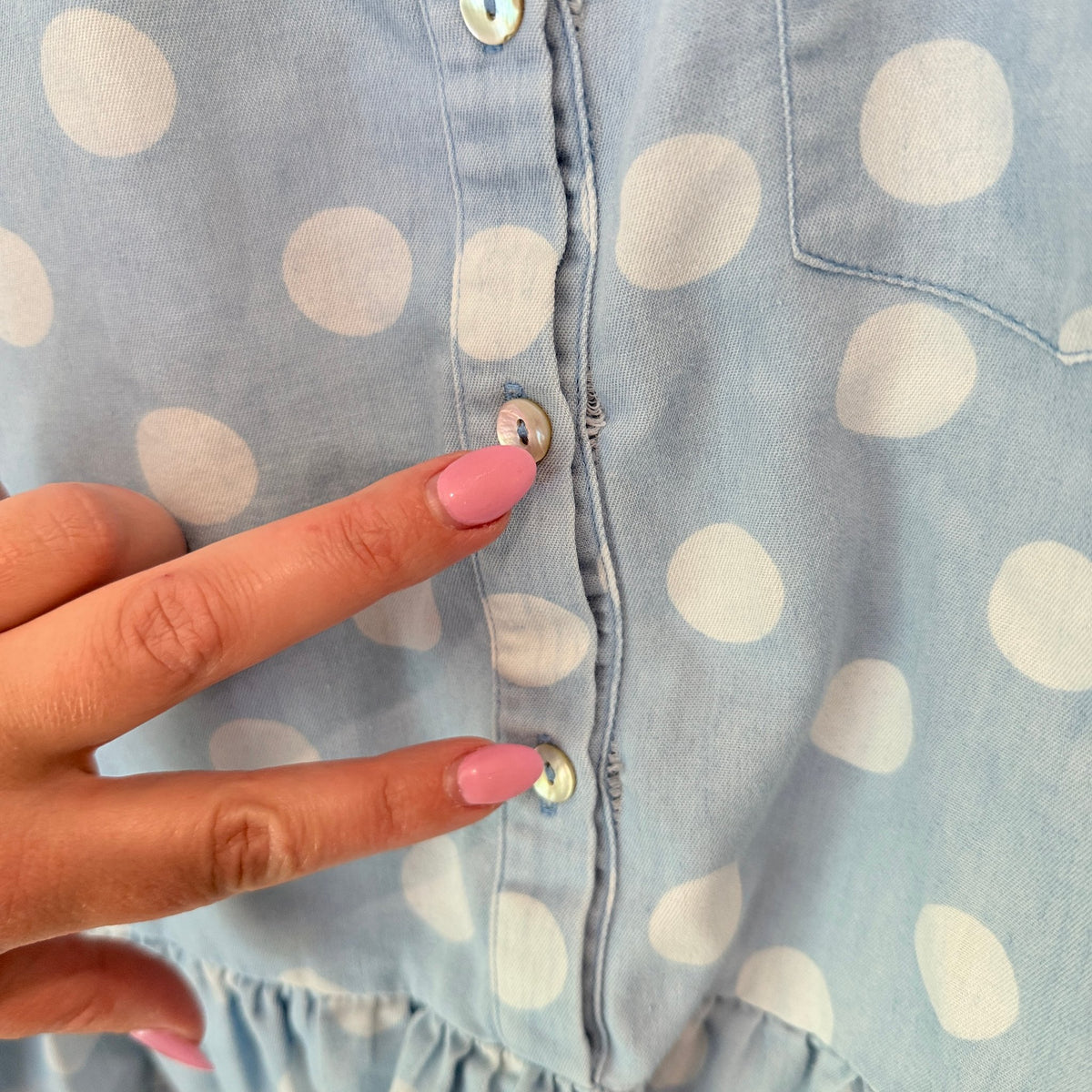 Twenty Seven Names Size 12 Spot Print Peplum Shirt
