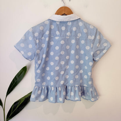 Twenty Seven Names Size 12 Spot Print Peplum Shirt