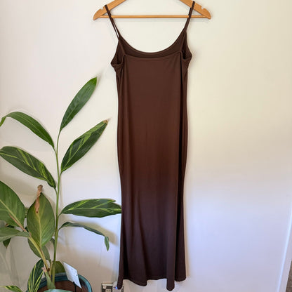 Brand Unknown Size U/Arm to U/Arm 40cm Jersey Slip Midi Dress