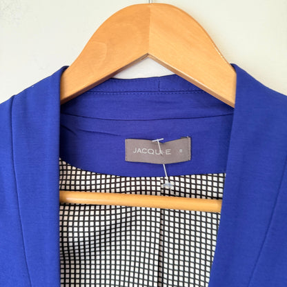 Jacqui E Size S Collarless Cropped Blazer