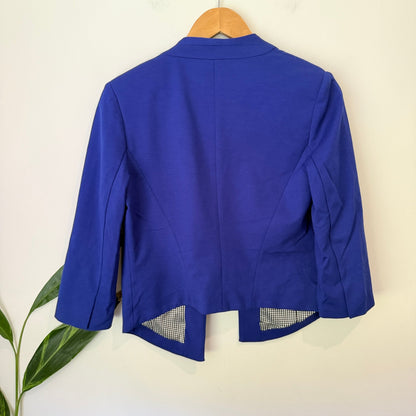 Jacqui E Size S Collarless Cropped Blazer
