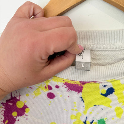 Brand Unknown Size L Art Attack Paint Splatter Sweatshirt