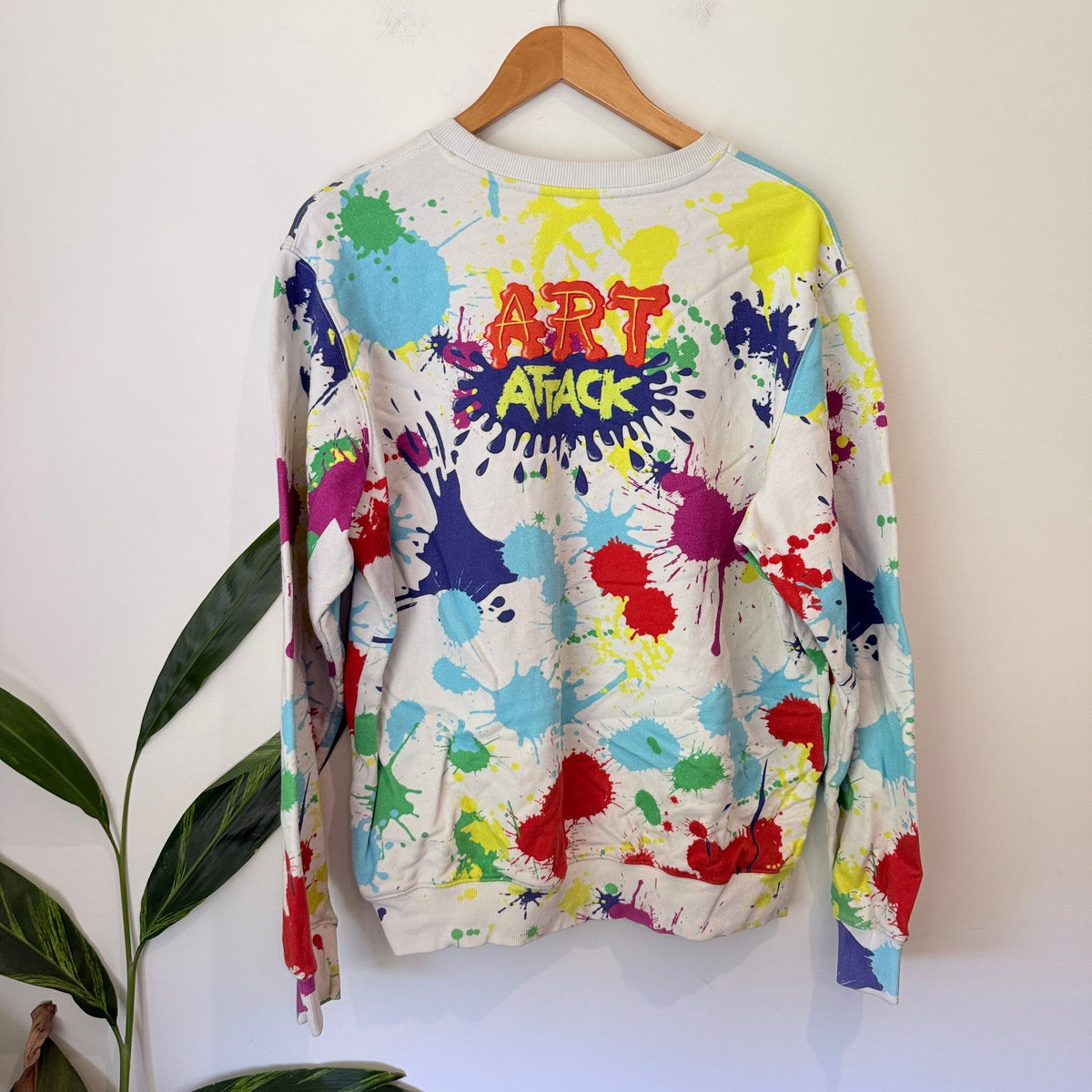 Brand Unknown Size L Art Attack Paint Splatter Sweatshirt
