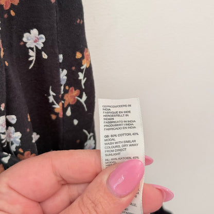 Fat Face Size 6 Floral Print Short Sleeve Tee Dress