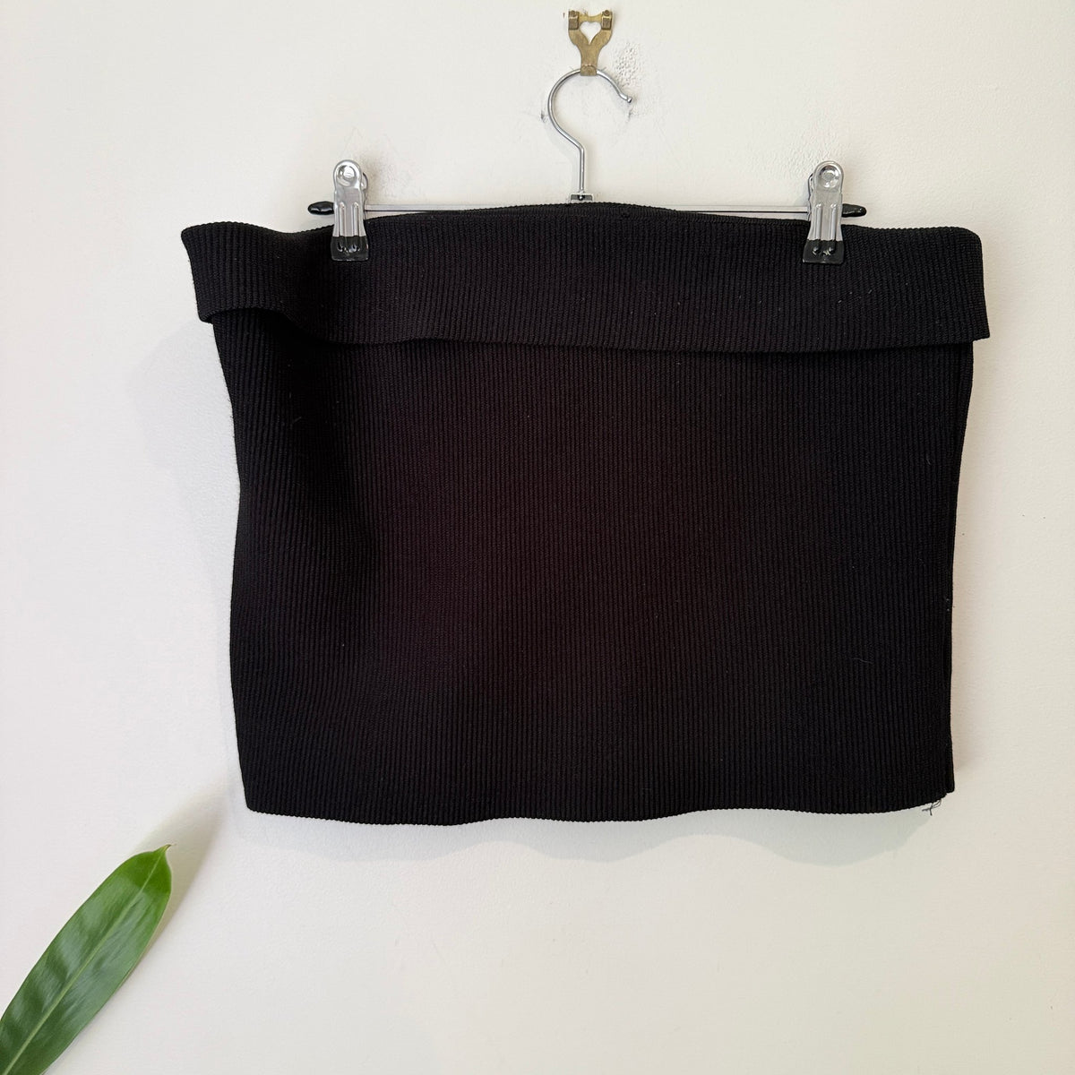 Showpo Size 20 Rib Knit Fold Over Mini Skirt