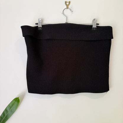 Showpo Size 20 Rib Knit Fold Over Mini Skirt
