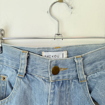 Shekou Size Waist 66cm High Waist Wide Leg Jeans
