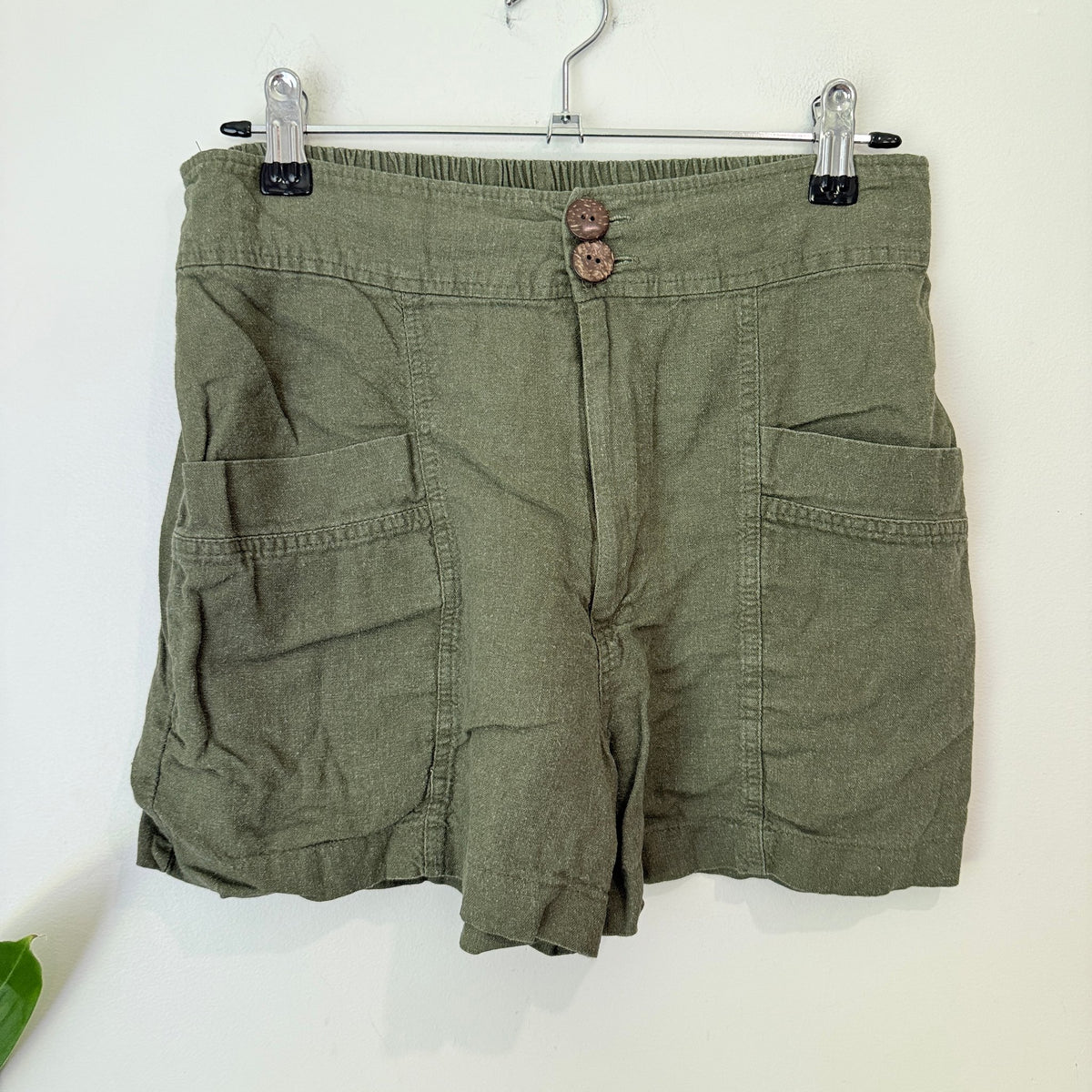 Brand Unknown Size M | Waist 70cm Linen Look Patch Pocket Shorts