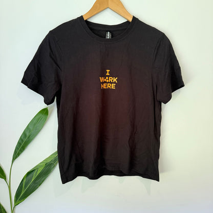 Huffer Size 8 I Work Here Graphic Tee