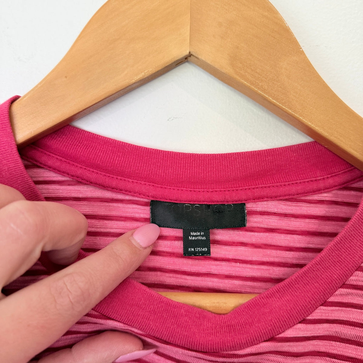 Topshop Size 8 Stripe Tie Front Crop Tee